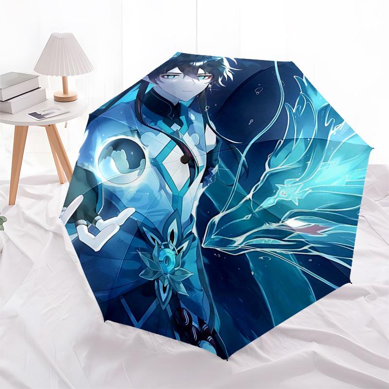 1pc Unicorn Fantasy: Automatic Opening/Closing Outdoor Umbrella with 3-Fold Design, Perfect for Fans, Travelers, Daily Use, and Gifts!V060