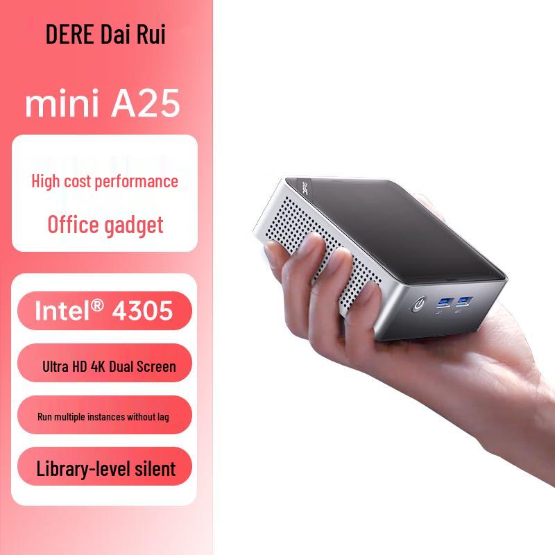Мини-настольный ПК Dere A25 с процессором Intel Celeron (Китайская версия) 12GB RAM + 256GB SSD