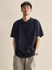 HELEMENT Henley Neck Pigment Short Sleeve T-Shirt (Navy)