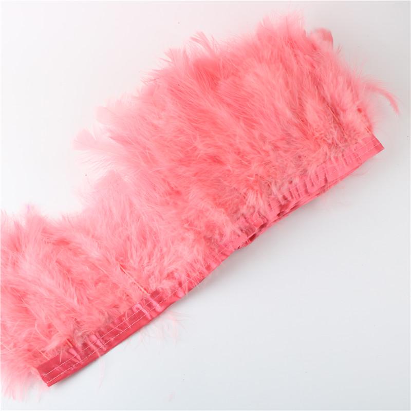 Feather2 Meter Fluffy Marabou Feathers Trim Fringe Wedding Dress Turkey Feather Ribbon Plumes Carnival Accessories Decorative Crafts