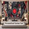 Custom Name Text Tapestry Red Hot Chili Peppers Personalized Polyester Wall Tapestry For Bedroom And Room