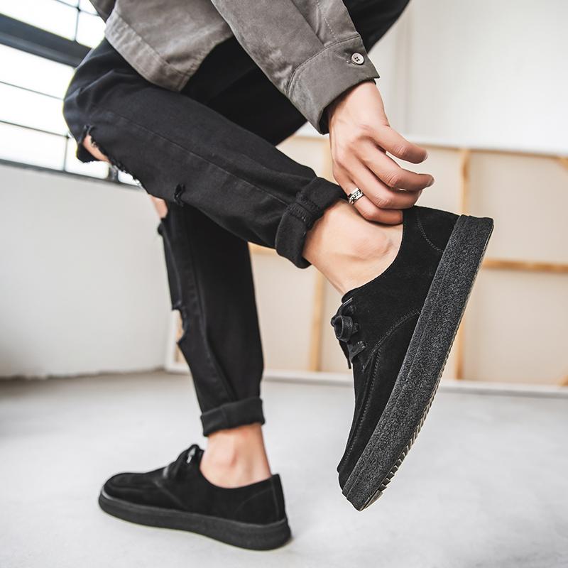 Pánské ležérní boty z semišové kůže Klasické Retro Pohodlná Měkká podrážka Řidičské Pánské Outdoorové Oxfords boty Šněrovací Baleríny Tenisky