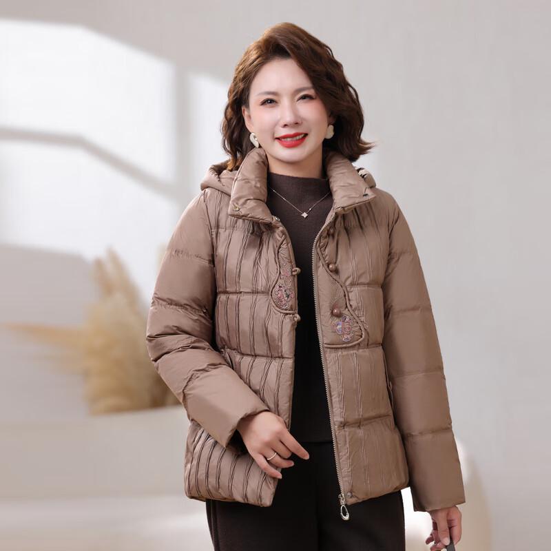 Mo Ou Mid-Age Women's Hooded Thickened Padded Winter Jacket