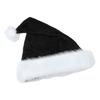 Fashion Multi Color Plush Christmas Hat Plush with Pompom Fur Xmas Cap Thicken Comfortable Santa Claus Hat New Year