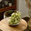 Acacia Wood High-Footed Glass Fruit Bowl and Storage Dish