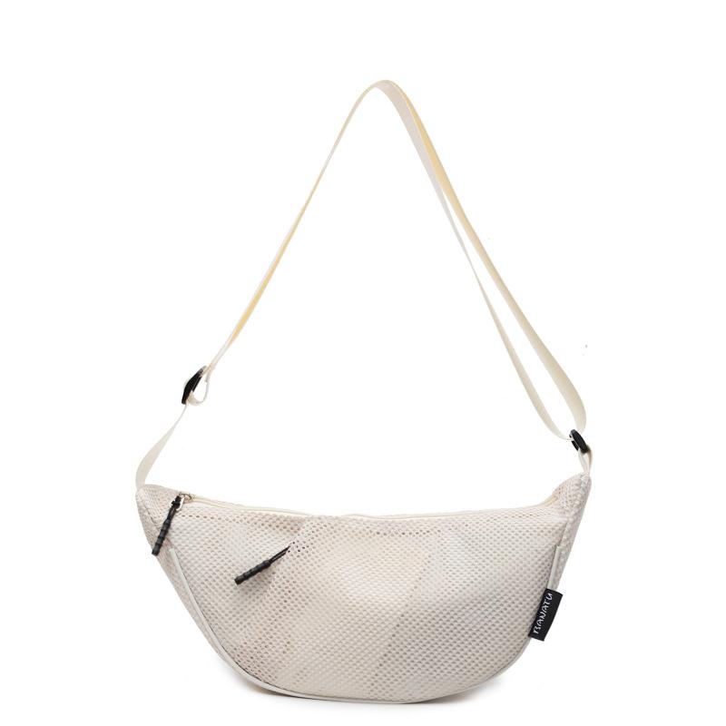 Mesh Cloth Bag Women'S Large-Capacity Niche Design Shoulder Messenger Bag Summer Commuter Dumpling Bag