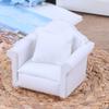 1/12 Dollhouse Miniature White Sofa With Back Cushion Doll House Accessories
