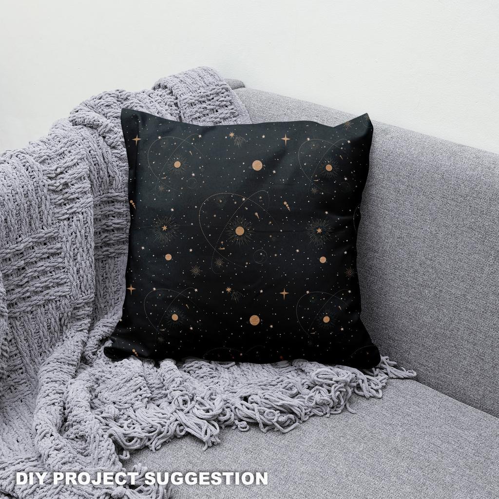 Royal Samt Stoff Polyester Zum Nähen - Motiv Astrologische