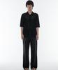 [Cooltandard] Wide Denim Pants [Washed Black]