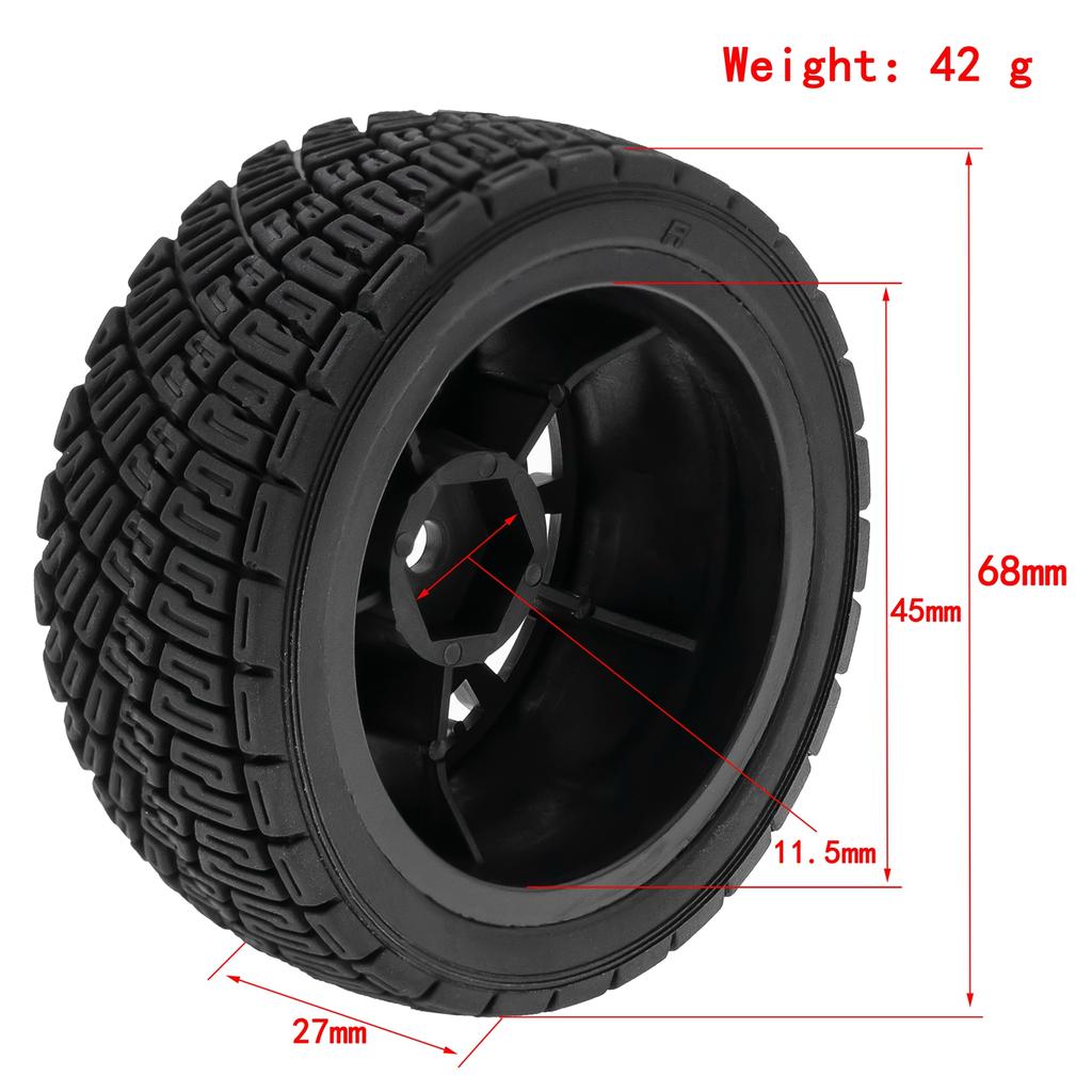 4pcs Remote Control Racing Car 68*45*27mm Tires On Road Tyre Replacement for Tamiya TT01 TT02 XV01 TA06 PTG 2 HPI HSP