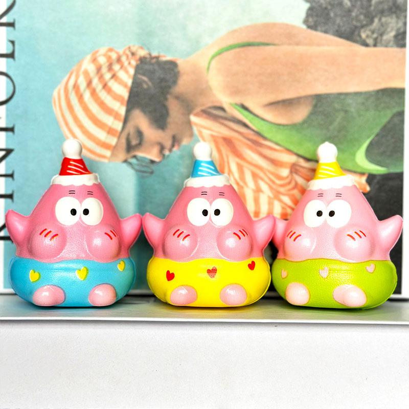SpongeBob SquarePants Cute Pinch Music Slow Rebound Stress Relieving Toy SpongeBob Cartoon Pendant Small Gift Random