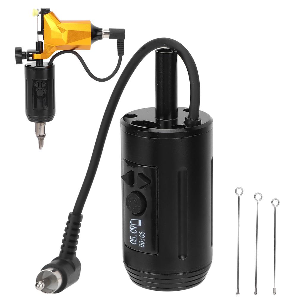 2 in 1 Tattoo Power Supply Grip Aluminum Alloy RCA Interface Cordless Cartridge Tattoo Machine Handle Grips