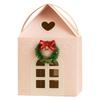 3D Christmas Gift Boxes with Handles Christmas Paper Gift Boxes House Shape Xmas Paper Candy Boxes for Christmas Party Decor