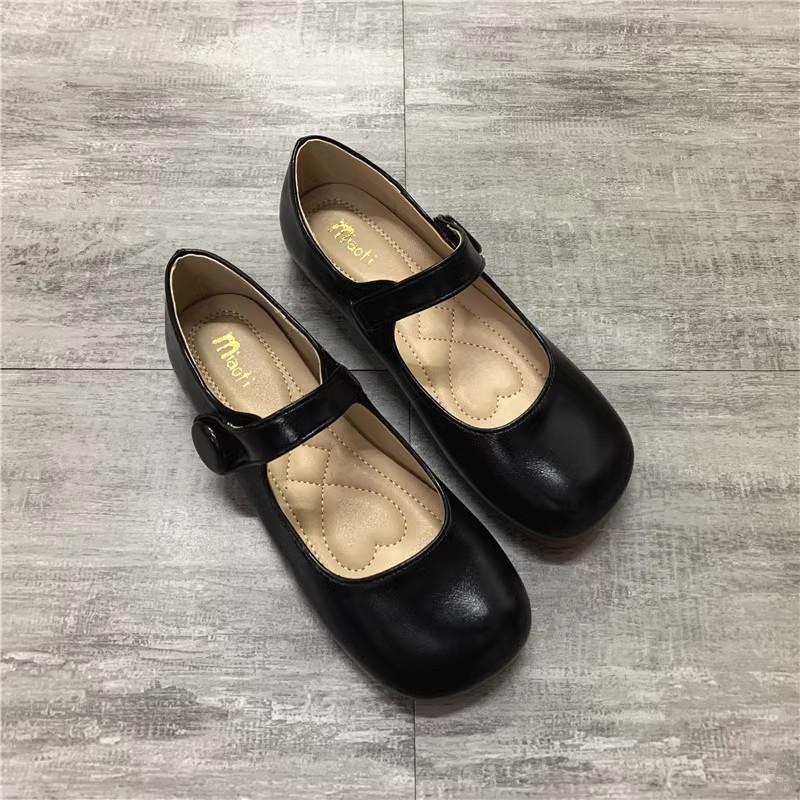 Fashion 2025 Flat Shoes Women's Spring Autumn New Vintage Mary Jane Shoes Women's Shallow Square Toe Large Size Women's Shoes 41-43
