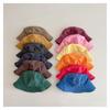 Cappello da Pescatore a Tesa Larga Stile Bambino Colore Solido Lavato Retrò Giapponese Cappello a Secchiello Parasole in Cotone Vecchio per Bambino