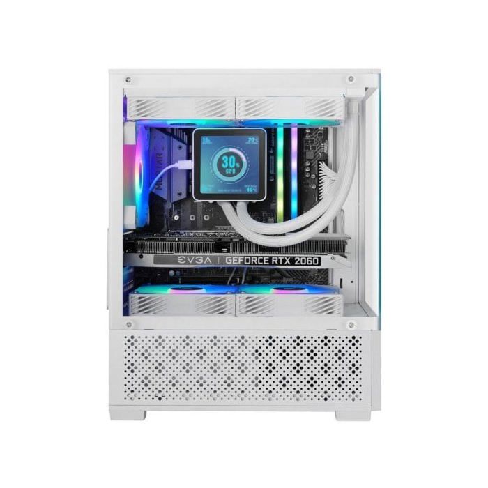 Mars Gaming Mc-se2 Caja Gaming Microatx Cristal Templado Ventilador Frgb 120mm Doble Cámara Blanco