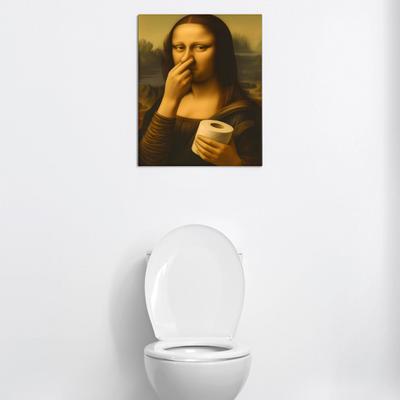 Lustiges Wandkunst-Poster Vintage Damenporträt Badezimmerposter Humorvoll Retro Ungerahmtes Leinwandposter für Zuhause Wohnzimmer Schlafzimmer Esszimmer Dekor