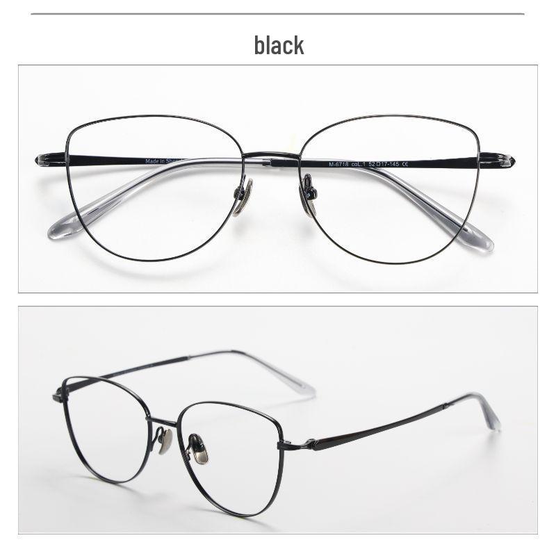 M6708S Retro Pure Titanium Unisex Eyeglass Frame with Acetate Elements for Prescription Lenses