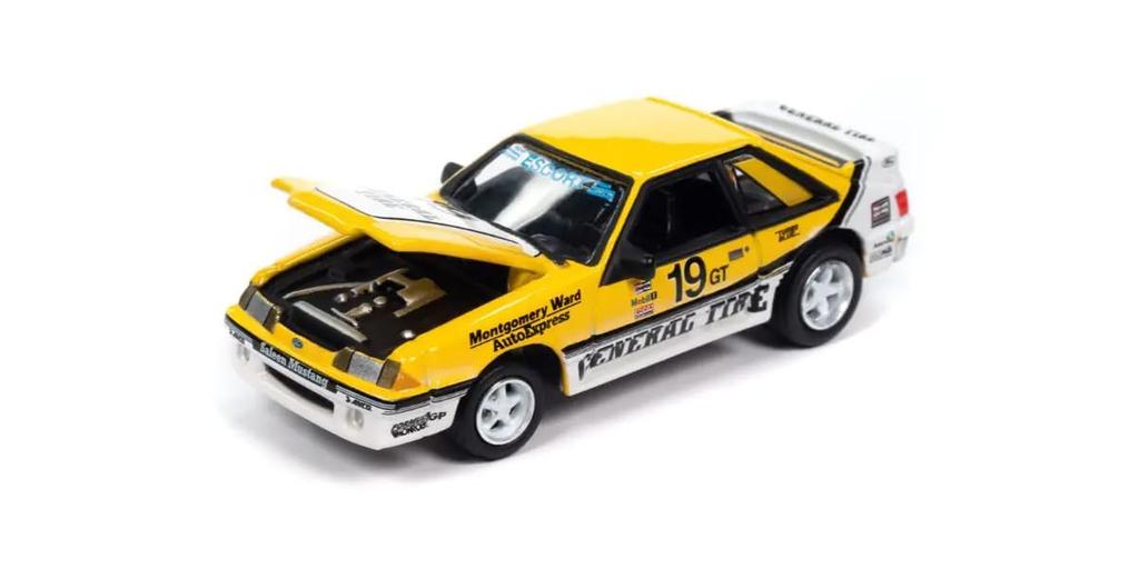 Kyosho Johnny Lightning 1988 Ford Mustang GT Saleen Yellow JLCT014EY 1/64 #19 (Finished Model)