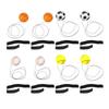 Basketball Dog Toy Sports Bouncy Toy Interactive Training Toy with Wristband Interactive Tennis Toy Sports Training