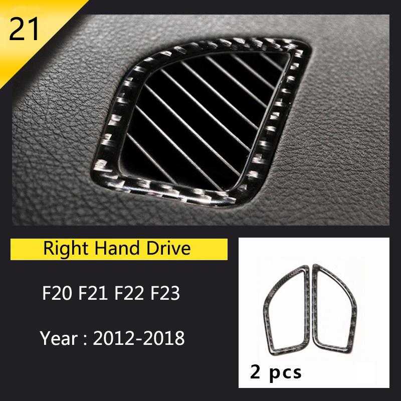 For BMW 1 2 Series F20 F21 F22 F23 Carbon fiber Car Control CD Panel Cover Trim Air conditioning Outlet Frame Decoration Sticker LNYCP1