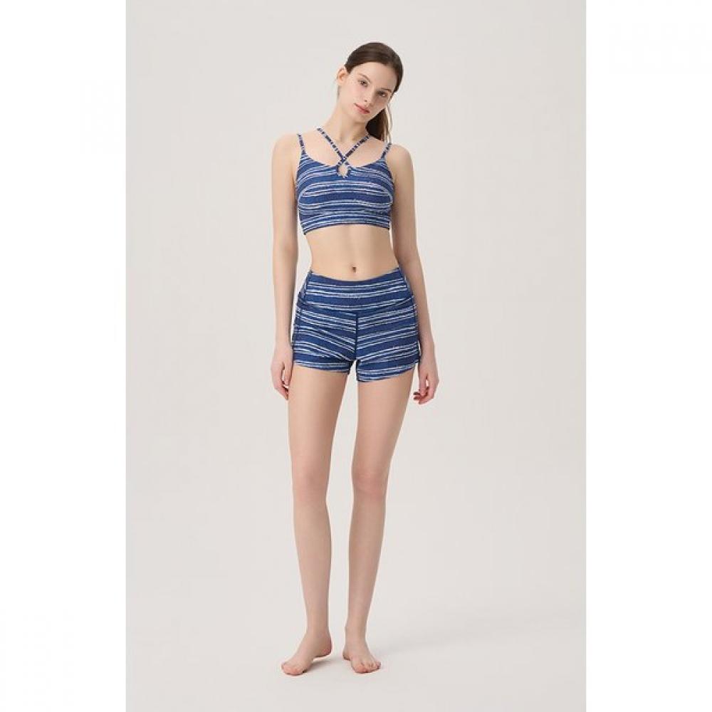 Huit Euro Jersey Denim Print Hole Bra Top Htwtb5i08t