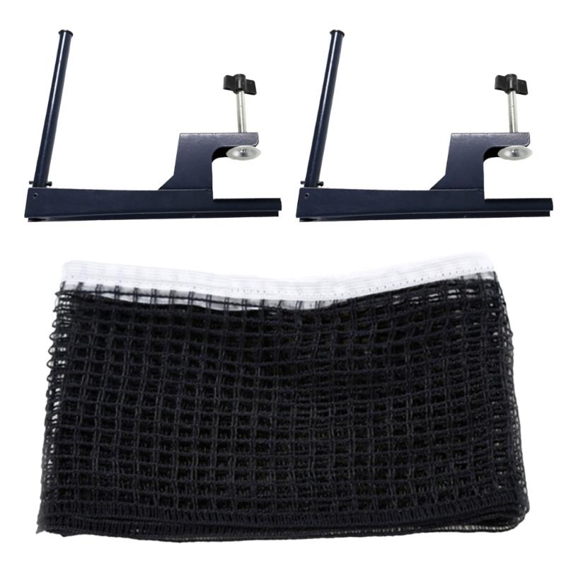 

Professional Table Tennis Net and Post Set Pingpong Mesh Net Clip with High Strength Grip Holder Adjustable Screw Clamp
