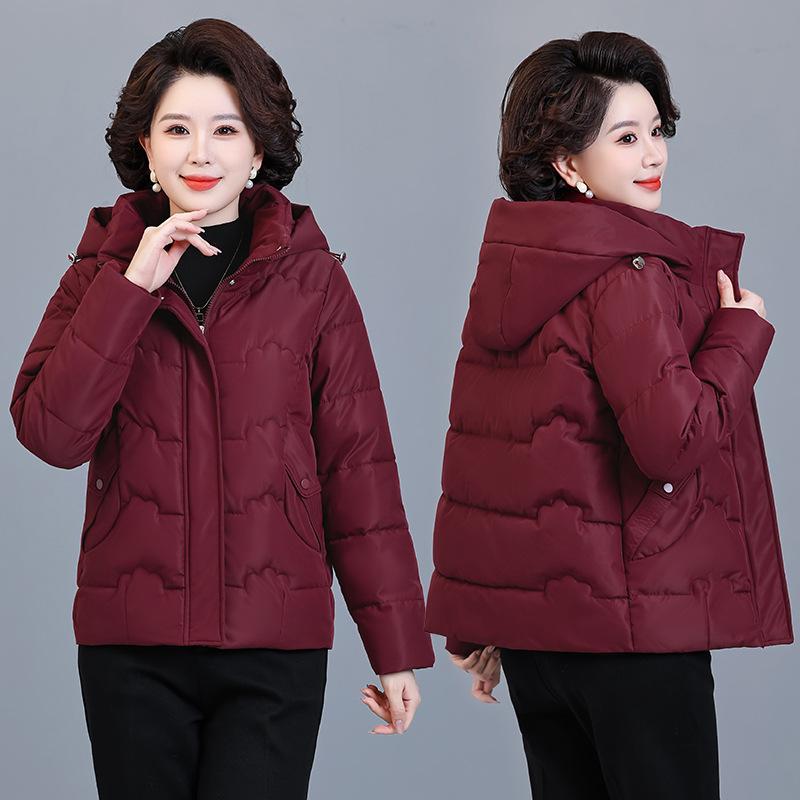 6XL Large Size Winter Mother Cotton Coat Fashion Old Women Winter Thickened Warm Cotton Coat