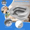 Inflatable Hair Washing Basin with Head Neck Support Drain Hose Foldable Portable Inflatable Shampoo Basin for Disabled Elderly