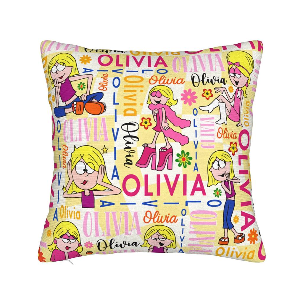 Lizzies Cartoon McGuires Square Pillow Case Cushion Cover Custom Zippered Decorative Pillowcase for Car 45x45cm