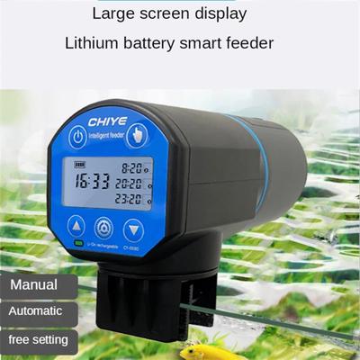 Automatic Fish Feeder Usb Rechargeable Food Dispenser With Large Capacity Water Tank For Aquarium