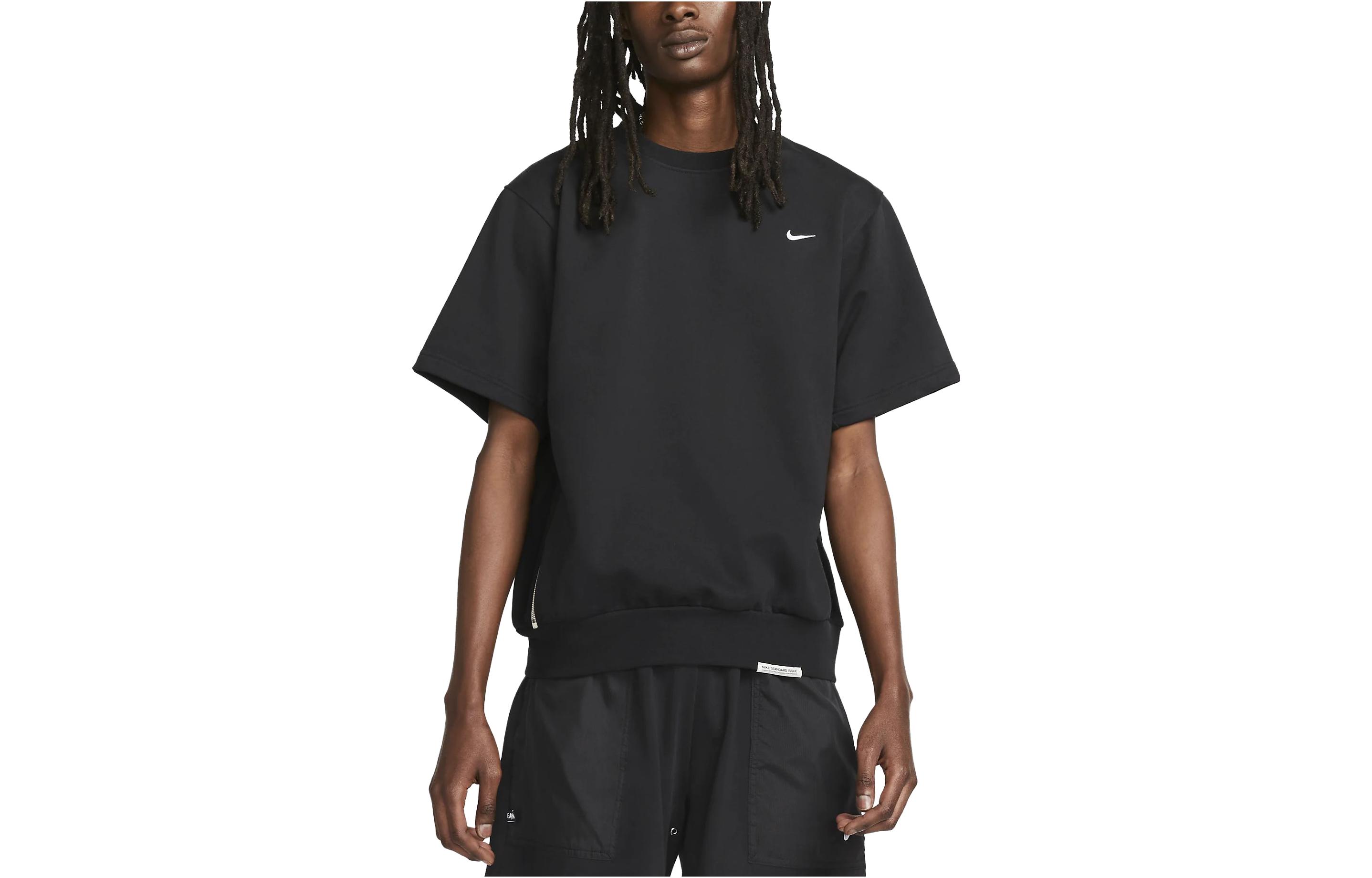 Nike Dri Fit T Shirts Men s Black Crew Neck Moderate Straight Fit DX0328-010 M