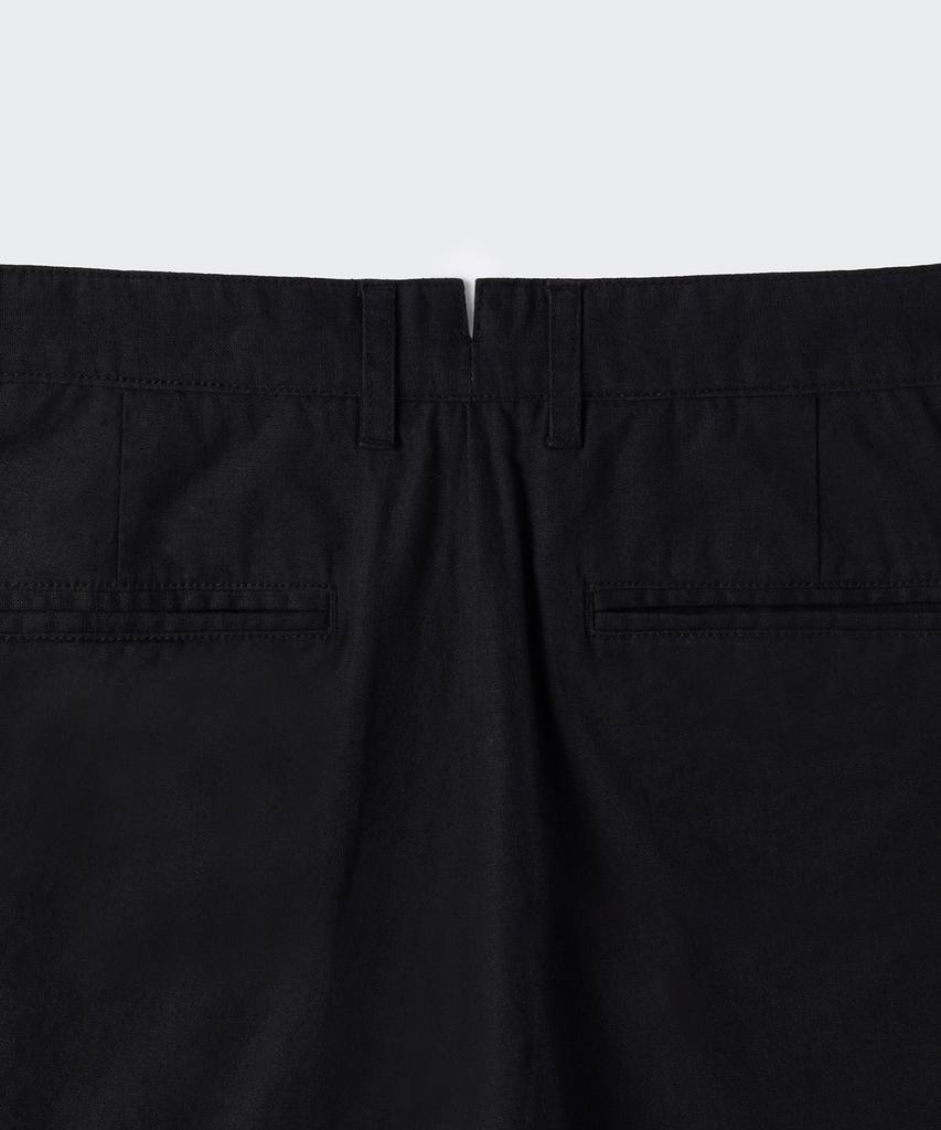Musinsa Standard [City Workers] Linen Blend Tapered Pants [Black]