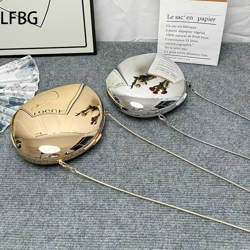Holiday Gold Silver Snakechain Purse Clutch Bridal Purse Evening Party Female Fashion Casual Bag