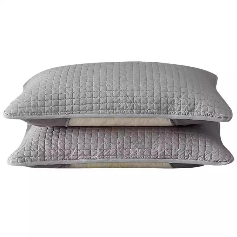 Pillow Core Protector: Sweat & Dirtproof 100% Cotton Thickened Pillowcase, Single Pack, Washable Pillow Cover