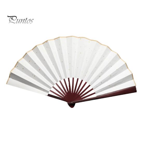 

Складной веер из белой рисовой бумаги в китайском стиле, портативный ручной вентилятор, летний охлаждающий вентилятор, украшение, реквизит для танцевальных представлений, аксессуары для вечеринок B