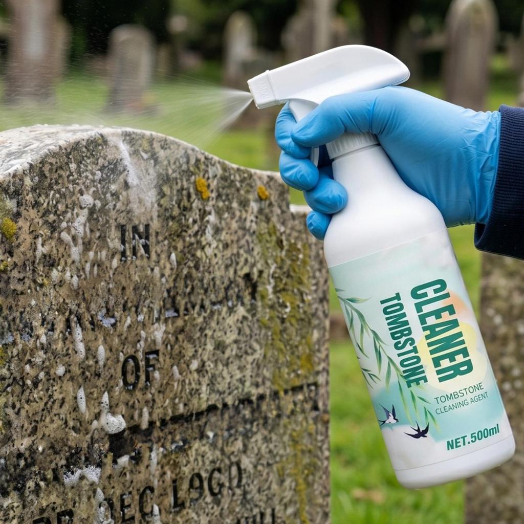 Grave Stone Cleaner Cleaning Rust Stain Remover 500ml Tombstone Cleaner Solution Spray for Outdoor Cemetery Home Kitchen Living