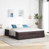 VidaXL Cadre de lit ottoman avec matelas marron foncé 180x200 cm tissu, cadre de lit, cadre de lit rembourré, cadre de lit 3311130
