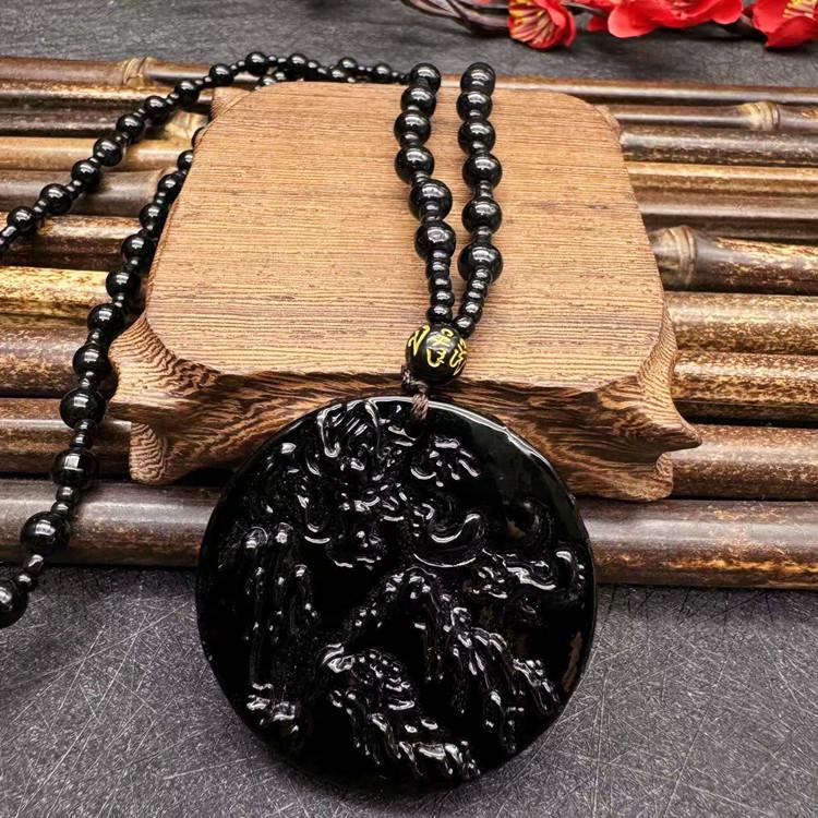 Imitace aventurínu Svetrový náhrdelník - Design zelí Guanyin od značek Wu Shi a Dragon & Phoenix