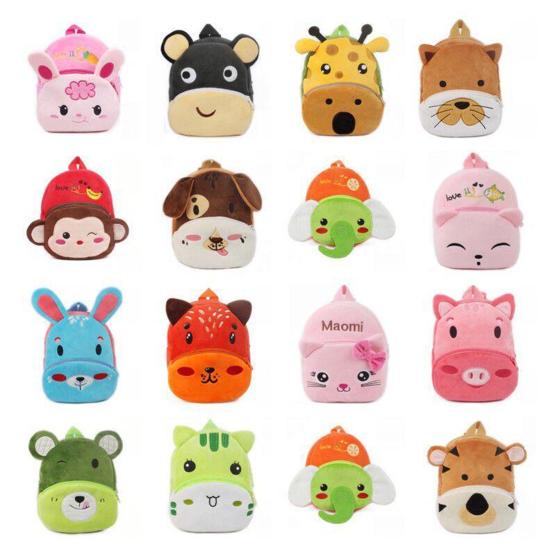 Cute Plush Toddler Kid Backpack With Cartoon Animal Pattern Comfortable For Boys And Girls!
