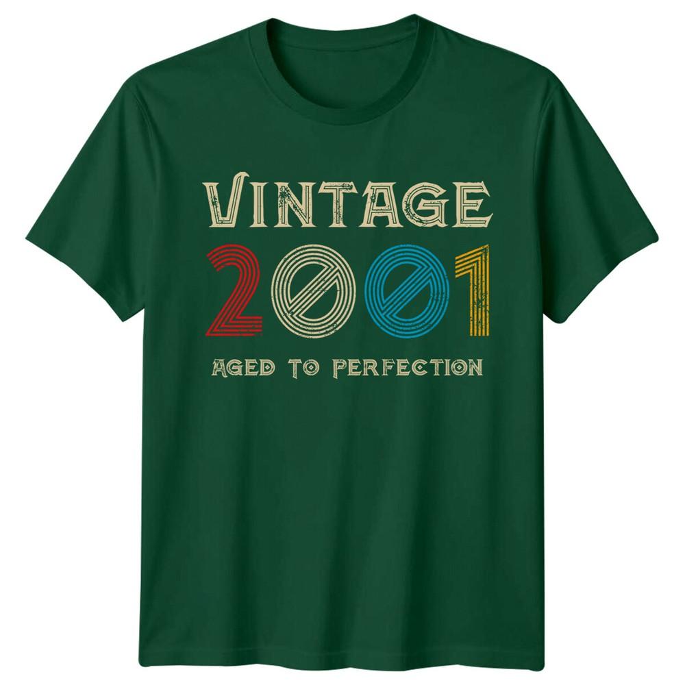 Vintage 2001 Aged To Perfection Unisexs TShirt 25th Birthday Gift S