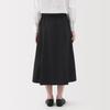 MUJI Women's Quick-Drying Broad Flare Skirt, Black, Size M, BE1VAA5S