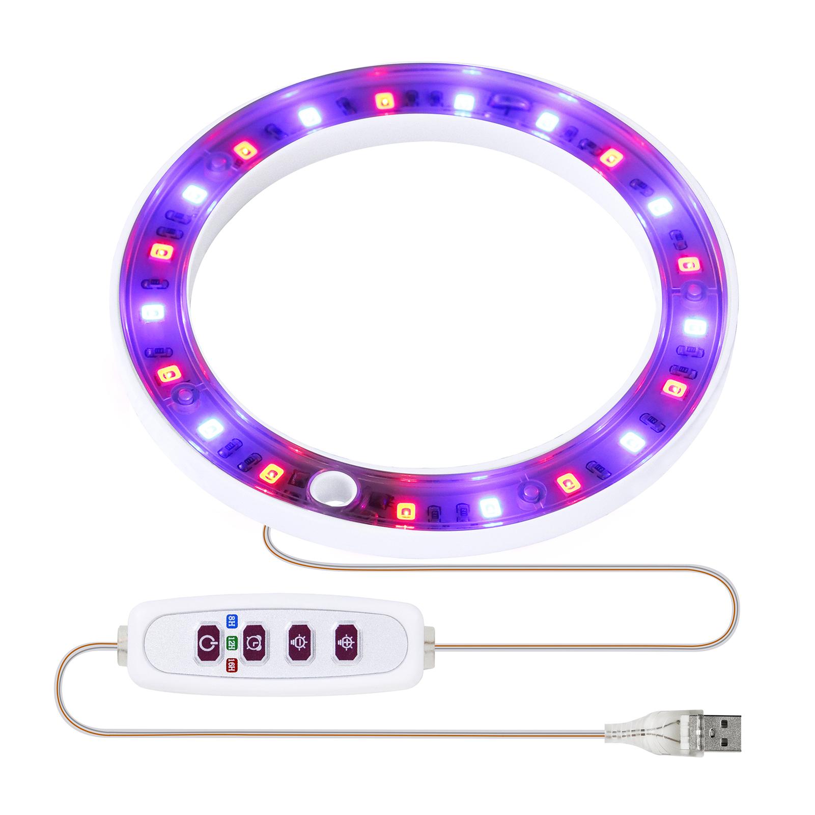 

Светодиодные лампы для растений с полным спектром, 20 светодиодов, 8H12H16H, таймер, 5 уровней регулировки яркости, высота 1 Pack