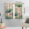 2PCS Digital Printed Curtains, Lotus Wind Clear Charm Pattern, Beautiful Window Drapes for Living Room Bedroom Home Decor