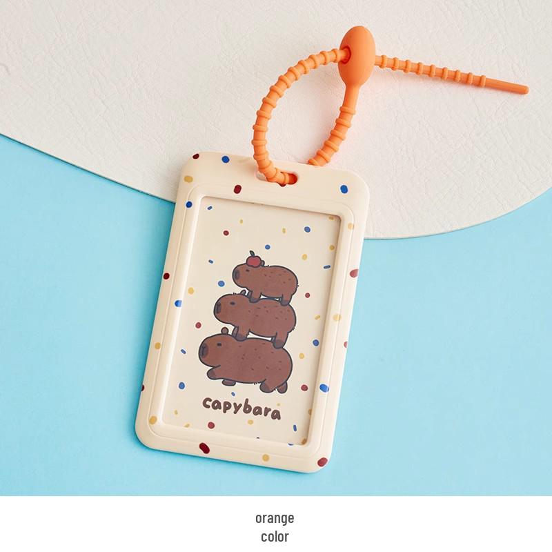Capybara Card Holder Lanyard for Student Commute & Subway Access