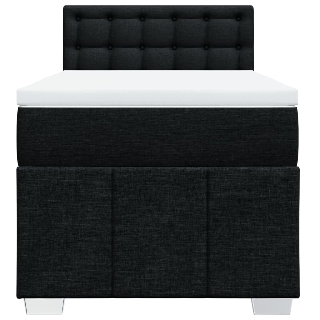 Box Spring Bed with Mattress Black 80 x 200 cm Fabric