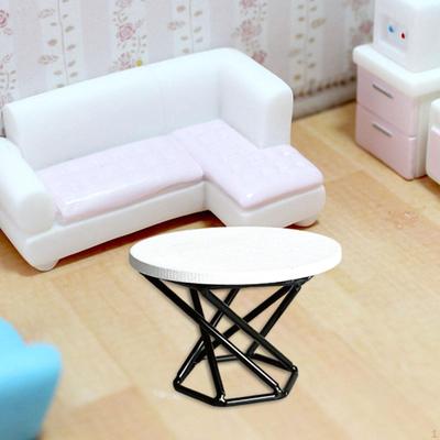 1/12 Dollhouse Furniture Side Table End Model Realistic Details 2.5x1.8inch Sturdy Metal and