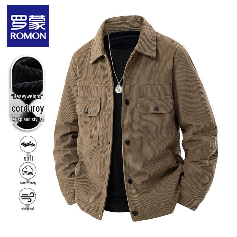 

ROMON Men s Corduroy Casual Business Jacket 3XL