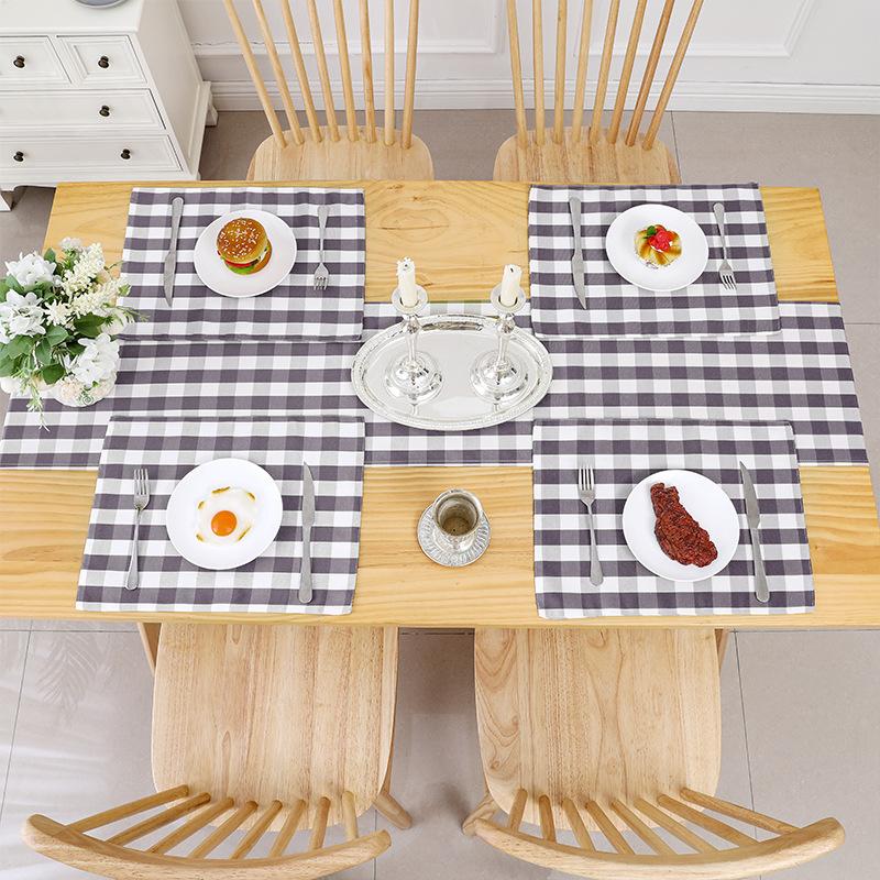 Kitchen Small Curtain Through Rod Curtain Door Curtain Lace Lace Curtain Plaid Short Curtain