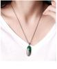 Jade Angel S925 Sterling Silver Chalcedony Cat's Eye Ethnic Retro Pendant Necklace